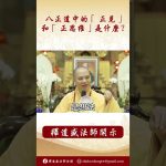 【法師法語】 佛教中八正道的「 正見」和「 正思維」是什麼？ #學佛 #阿彌陀佛 #佛教 #念佛 #阿彌陀佛 #https