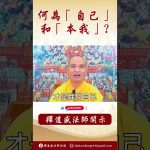 【法師法語】佛教中的「自己」和「本我」是什麼？#阿彌陀佛 #學佛 #念佛 #正能量 #佛教 #釋道盛法師