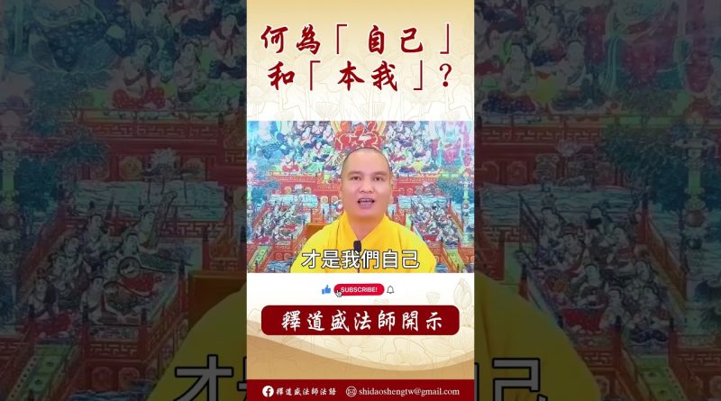 【法師法語】佛教中的「自己」和「本我」是什麼？#阿彌陀佛 #學佛 #念佛 #正能量 #佛教 #釋道盛法師