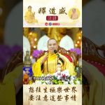 【法師法語】向往生極樂世界要註意這些事情｜釋道盛法師法語