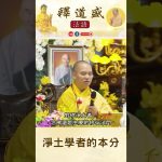 【法師法語】淨土學者的本分｜釋道盛法師法語