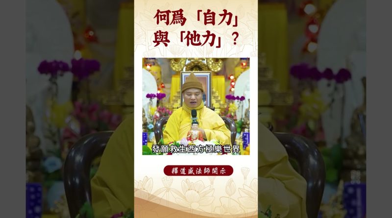 【法師法語】身為修行人，何為自力與他力？｜釋道盛法師法語 #覺悟 #修行 #學佛 #佛教 #釋道盛法師法語