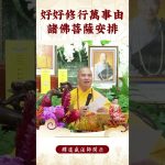 【法師法語】身為修行者你知道嗎？好好修行萬事由諸佛菩薩安排的｜釋道盛法師法語