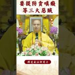 【法師法語】身爲學佛者我們要提防哪些惡賊？必須要看的影片｜釋道盛法師法語