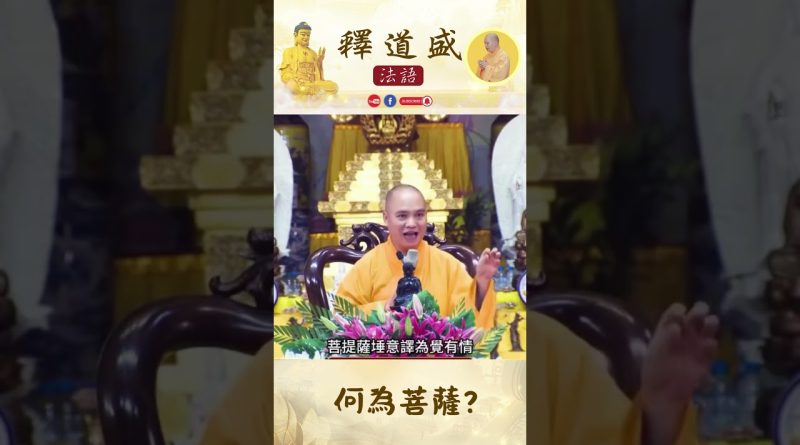 何為菩薩【法師法語】｜釋道盛法師法語