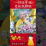 必看的修行秘籍：「一切法常住，是故我歸依：深入探討佛教的常住與解脫」【法師法語】｜釋道盛法師法語