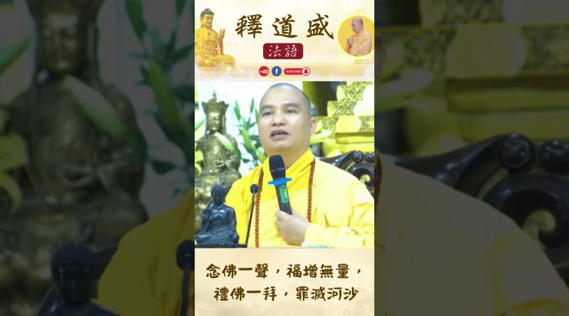 念佛一聲，福增無量 ，禮佛一拜，罪滅河沙【法師法語】｜釋道盛法師法語