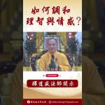 法師為你開示：如何平衡理智與情感？#念佛 #學佛 #情感 #shorts  #念佛 #channel #正能量 #阿彌陀佛 #禪