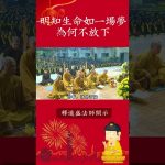 為何明知生命如夢，還會苦苦執著？佛教教你如何放下【法師法語】｜釋道盛法師法語