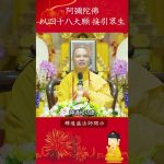 阿彌陀佛 以四十八大願 接引眾生【法師法語】｜釋道盛法師法語