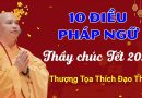 10 Điều Pháp Ngữ Thầy Chúc Tết 2024 – Thầy Thích Đạo Thịnh