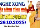 (28.10.2025) BÀI PHÁP QUÁ HAY Nghe Xong Giật Mình Tỉnh Ngộ Vì Quá Sâu Sắc – Thầy Thích Đạo Thịnh.