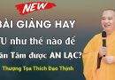 Bài Giảng Hay, Phật Tử Tu Như Thế Nào Để Thân Tâm Được An Lạc? Thầy Thích Đạo Thịnh