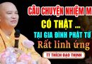 CÂU CHUYỆN NHIỆM MÀU CÓ THẬT TẠI GIA ĐÌNH PHẬT TỬ RẤT LINH ỨNG | Thầy Thích Đạo Thịnh