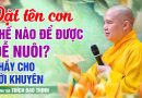 Đặt Tên Con Thế Nào Để Được Dễ Nuôi? Thầy Cho Lời Khuyên | Thầy Thích Đạo Thịnh
