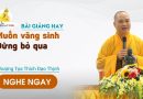 Muốn Vãng Sinh, Đừng Bỏ Qua Bài Giảng Này |Thượng Tọa Thích Đạo Thịnh