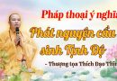 Pháp Thoại Ý Nghĩa Phát Nguyện Cầu Sinh Tịnh Độ | Thượng Tọa Thích Đạo Thịnh