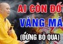 (Rất hay) Ai còn đốt VÀNG MÃ cho người mất, đừng bỏ qua bài giảng này – Thầy Thích Đạo Thịnh