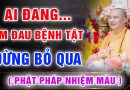 ( Rất nhiệm màu) Ai đang Ốm Đau Bệnh Tật đừng bỏ qua bài giảng này – Thầy Thích Đạo Thịnh