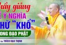 Thầy Giảng Về Ý Nghĩa Chữ “Khổ” Trong Đạo Phật | Thầy Thích Đạo Thịnh