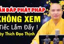 VẤN ĐÁP PHẬT PHÁP KHÔNG XEM TIẾC LẮM ĐẤY | Thầy Thích Đạo Thịnh