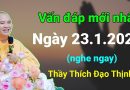 Vấn Đáp Mới Nhất, Ngày 23.1.2024 – Nghe Ngay| Thầy Thích Đạo Thịnh