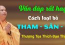 Vấn Đáp Rất Hay, Cách Loại Bỏ Tham, Sân, Si| Thầy Thích Đạo Thịnh
